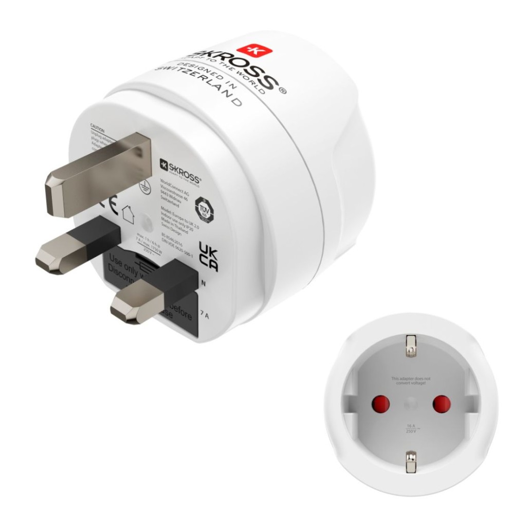 Hama EU & UK Fip átalakító utazó adapter White