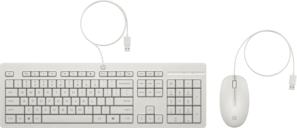HP 225 Wired Keyboard Combo White US