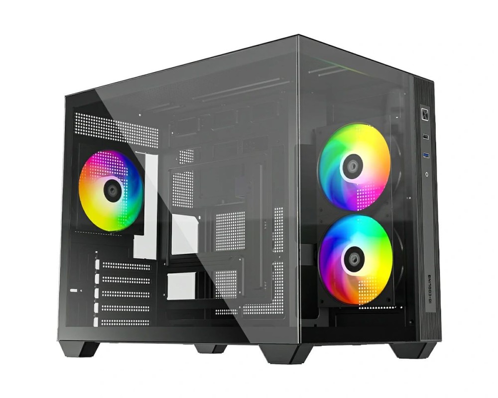 ID-COOLING VIEW 500 ARGB Tempered Glass Black