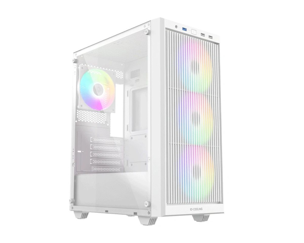 ID-COOLING WARE 300 ARGB WH Tempered Glass White