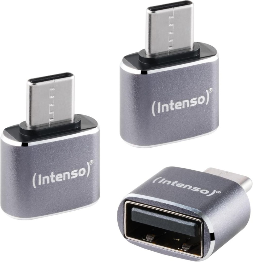 Intenso A480C USB Adapter Grey(3-pack)