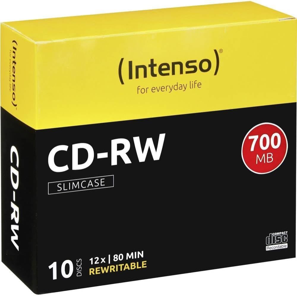 Intenso CD-RW 80 12x Slim Case 10db/csomag (10-es címke)