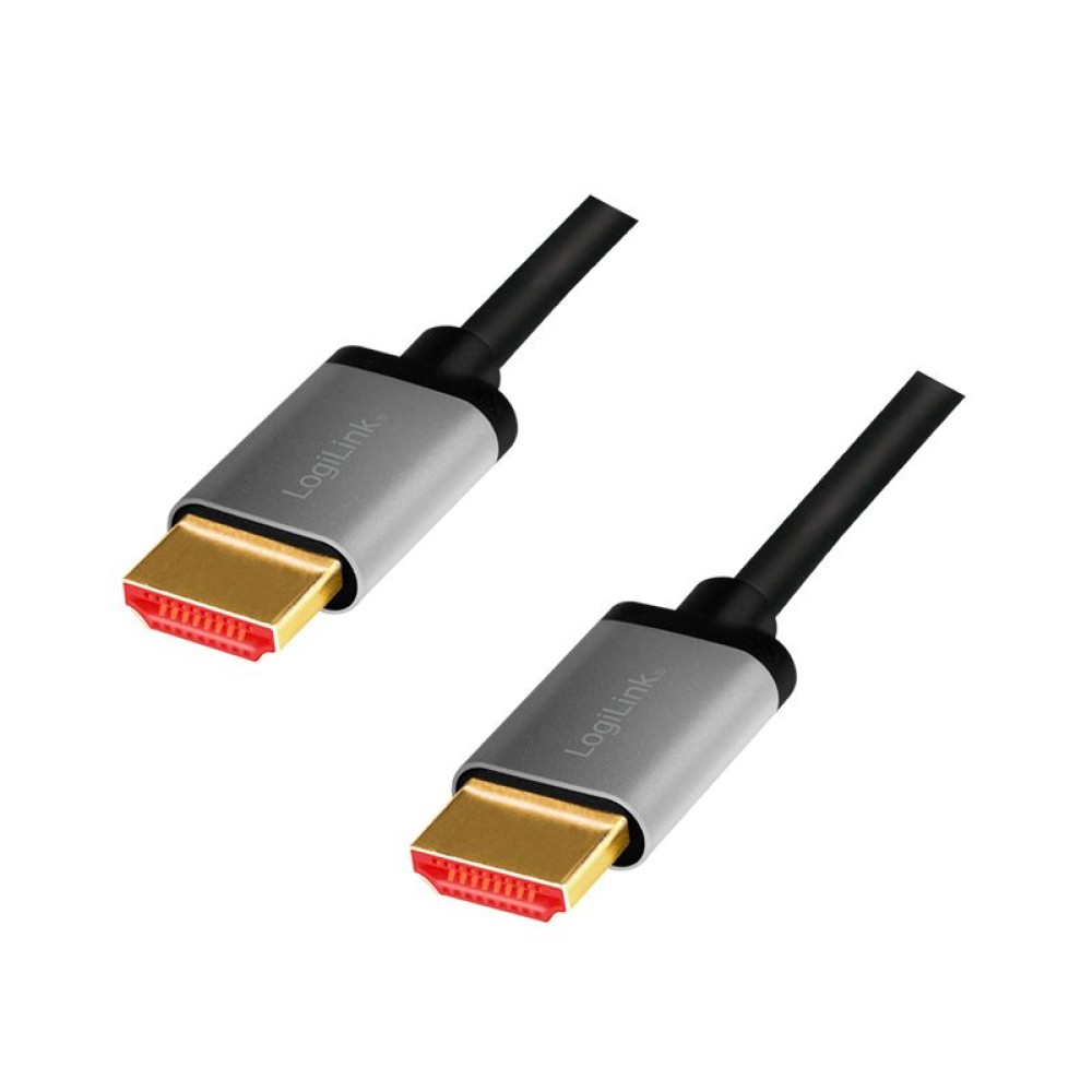 Logilink HDMI A/M to A/M 8K/60 Hz aluminium cable 2m Black