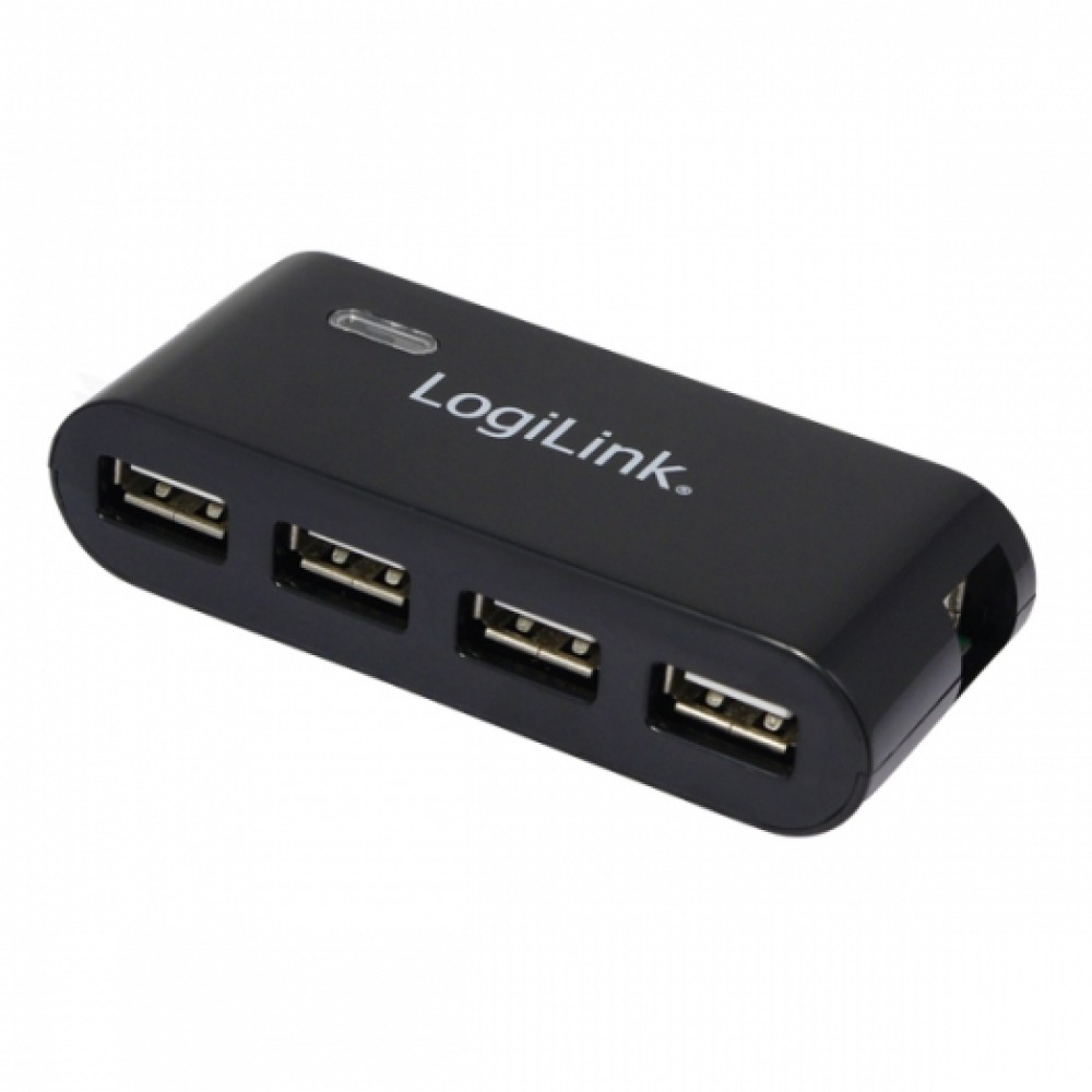 Logilink USB 2.0 Hub 4-port with Power Supply Black