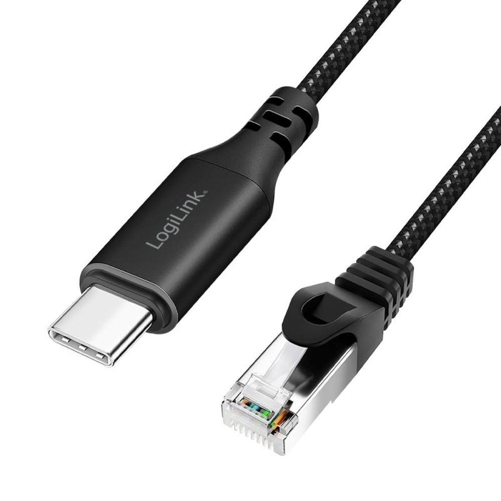 Logilink USB 3.2 Type-C Ethernet cable 7,5m Black/Grey