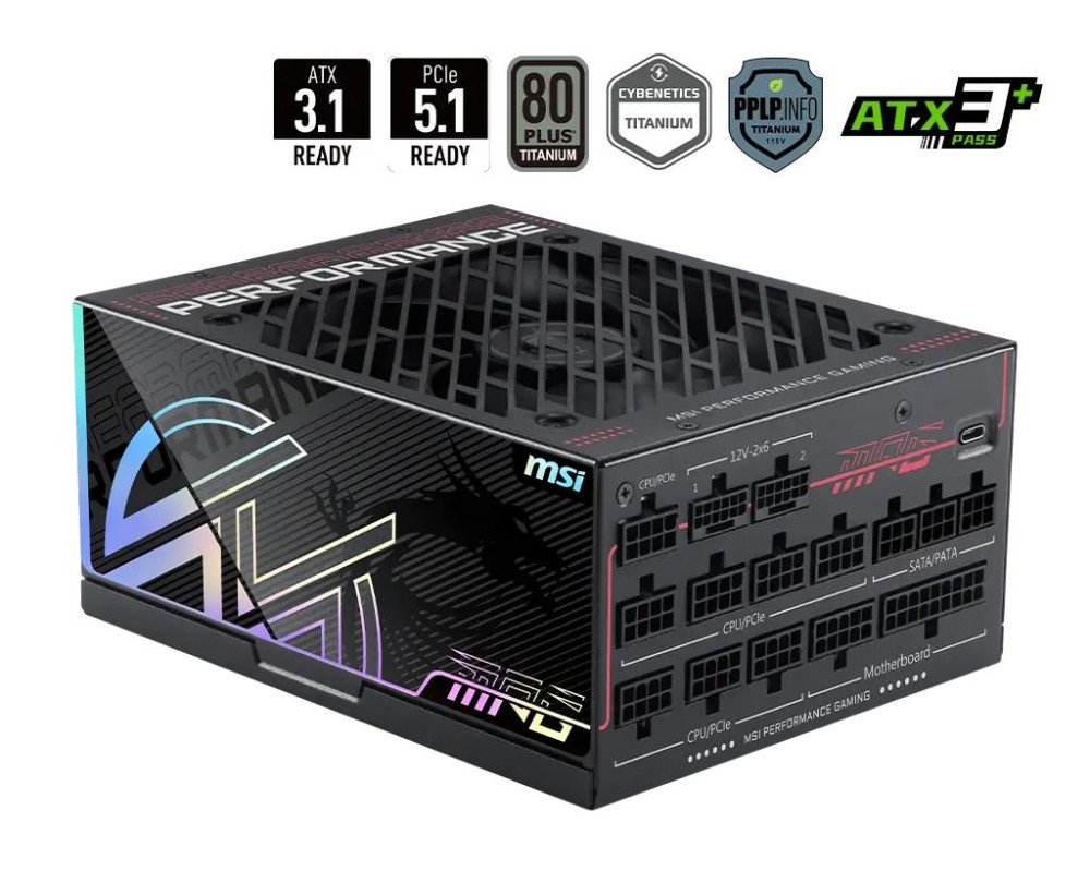 Msi 1300W 80+ Titanium MPG Ai1300TS PCIE5