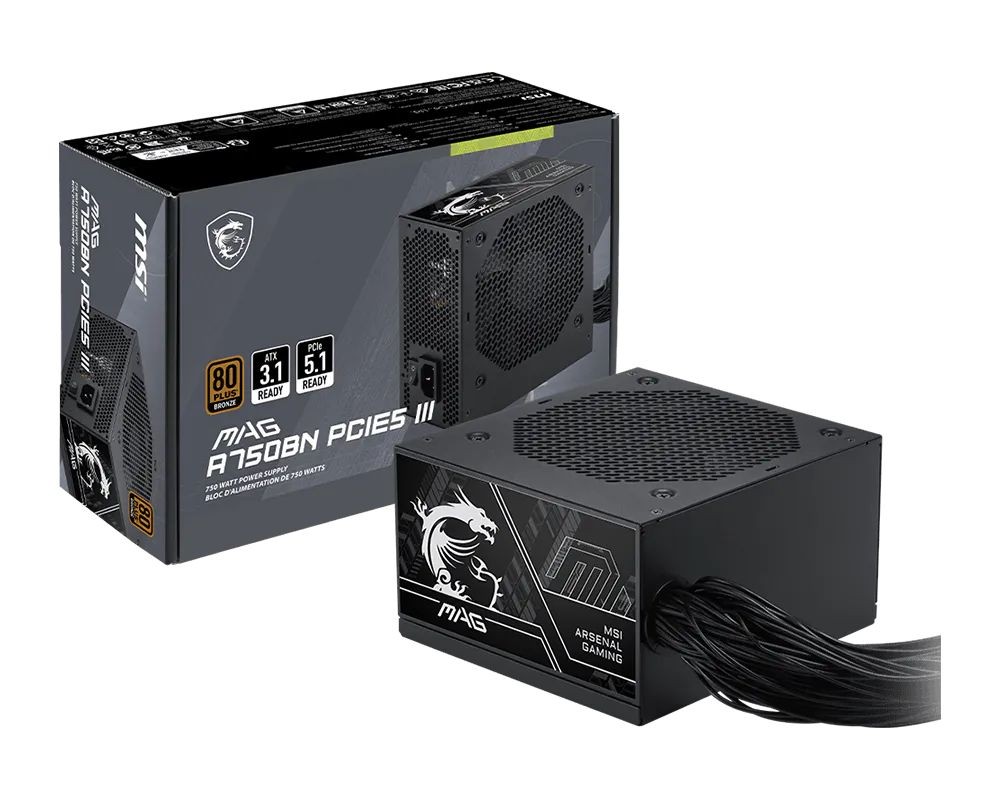 Msi 750W 80+ Bronze MAG A750BN PCIE5 III