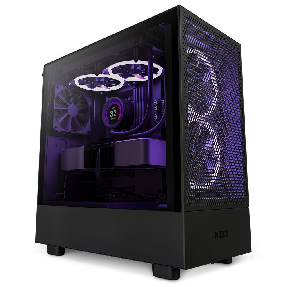 NZXT H5 Flow Tempered Glass Black