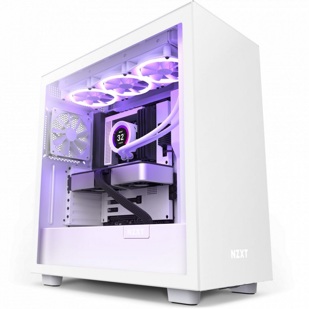 NZXT H7 Tempered Glass Matte White