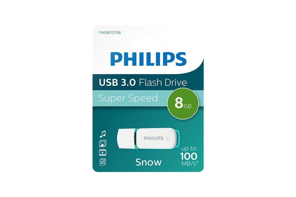 Philips 8GB USB3.0 Snow Edition White/Green