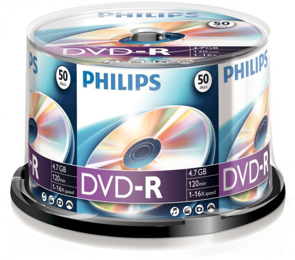 Philips DVD-R 4,7Gb 16x Hengeres 50db/csomag (50-es címke)