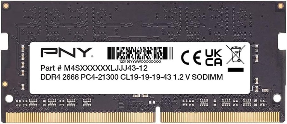 PNY 16GB DDR4 2666MHz SODIMM Black