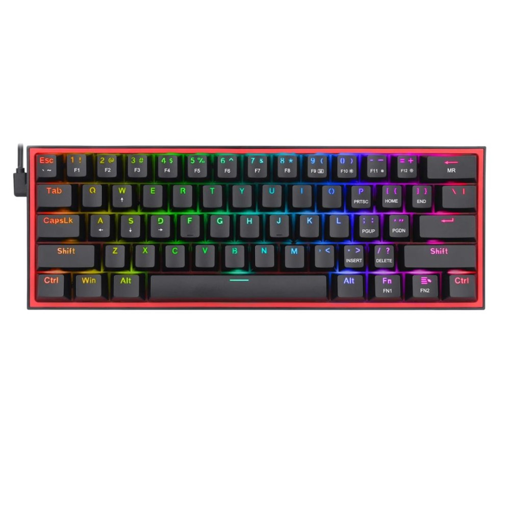 Redragon Fizz RGB, wired mechanical keyboard,RGB, red switch Black HU
