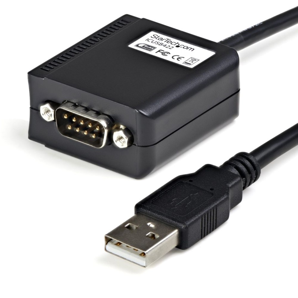 Startech 1-Port Professional RS422/485 USB Serial Cable Adapter with COM Retention USB to RS422 Adapter Cable 1,8m Black
