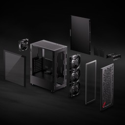 A-Data XPG Valor Air Tempered Glass Black