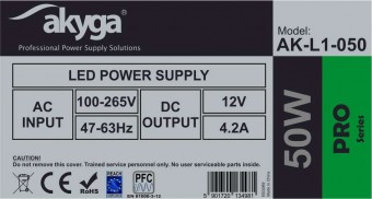 Akyga AK-L1-050 LED Power Supply 12V / 4,2A 50W