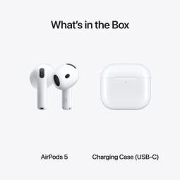 Apple AirPods 5 Bluetooth Headset with USB-C Charging Case White
