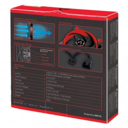 Arctic BioniX P120 Pressure-optimised PWM PST Red