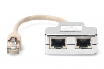 Assmann CAT 5e, 2x 1:1, patch cable adapter, shielded