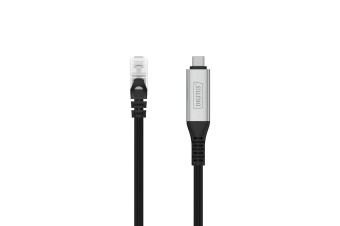 Assmann USB-C 3.2 Gen1 - RJ45 CAT6A S/FTP Ethernet cable 1Gbit/s,15m Black