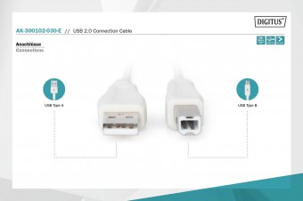 Assmann USB connection cable, type A - B
