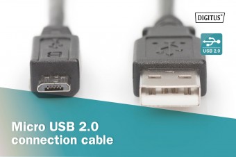 Assmann USB connection cable, type  A - micro B