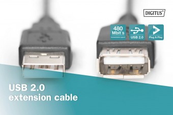 Assmann USB extension cable, type A