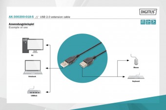 Assmann USB extension cable, type A