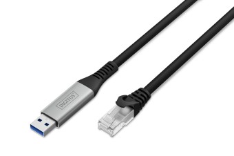 Assmann USB3.2 Gen1 - RJ45 CAT6A S/FTP Ethernet cable 1Gbit/s 2m Black