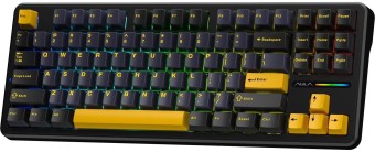 Aula F87 Gasket Gaming Wireless Bluetooth Mechanical Keyboard Black/Yellow US