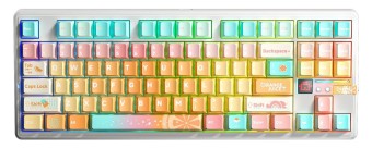 Aula F87 Pro V2 Gasket Gaming Wireless Bluetooth Mechanical Keyboard White/Orange US
