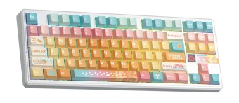 Aula F87 Pro V2 Gasket Gaming Wireless Bluetooth Mechanical Keyboard White/Orange US