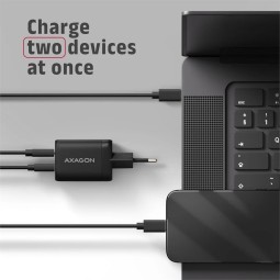 AXAGON ACU-PQ100 GaN Wall Charger 100W for laptops and phones Black