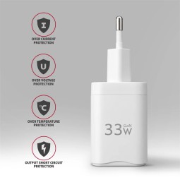 AXAGON ACU-PQ33W GaN Wall Charger 33W for phones and tablets White
