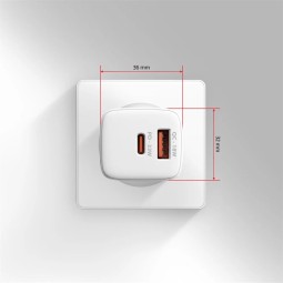 AXAGON ACU-PQ33W GaN Wall Charger 33W for phones and tablets White