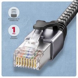 AXAGON ADE-CM15 USB-C Gigabit Ethernet adapter with integrated CAT6 RJ-45 network cable 1,5m Black