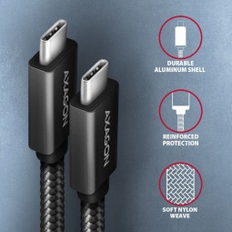 AXAGON BUCM32-CM05AB Speed+ USB-C <> USB 20Gbps cable 2m Black