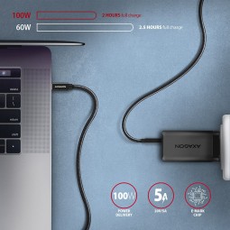 AXAGON BUCM32-CM05AB Speed+ USB-C <> USB 20Gbps cable 2m Black