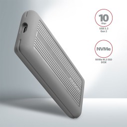 AXAGON EEM2-XS SuperSpeed+ USB-C - NVMe M.2 SHOCKPROOF Box