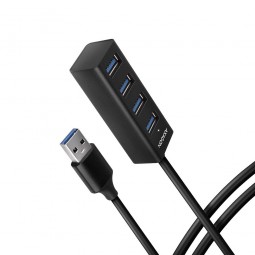 AXAGON HUE-M1AL SuperSpeed USB-A Mini Hub Black
