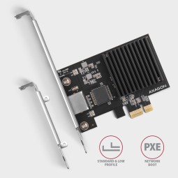 AXAGON PCEE-10GR PCIe Adapter 10 Gigabit Ethernet Realtek PXE w. SP & LP