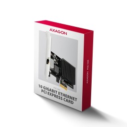 AXAGON PCEE-10GR PCIe Adapter 10 Gigabit Ethernet Realtek PXE w. SP & LP