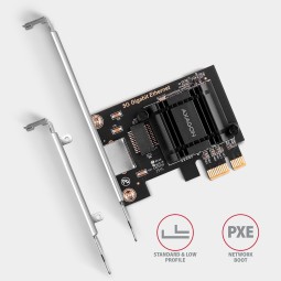 AXAGON PCEE-G50 PCIe Adapter 5 Gigabit Ethernet Realtek PXE w. SP & LP