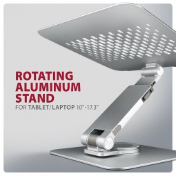 AXAGON STND-LR Stand with 360° Rotation for Laptops and Tablets Silver