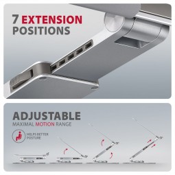 AXAGON STND-LR Stand with 360° Rotation for Laptops and Tablets Silver