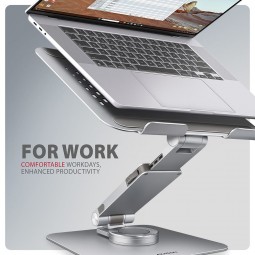 AXAGON STND-LR Stand with 360° Rotation for Laptops and Tablets Silver