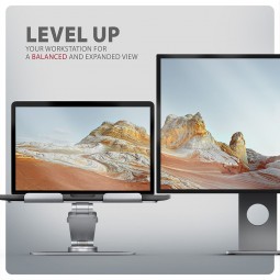 AXAGON STND-LR Stand with 360° Rotation for Laptops and Tablets Silver