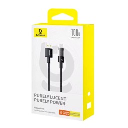 Baseus Gem USB A to USB C 100W fast charging cable 2m Black