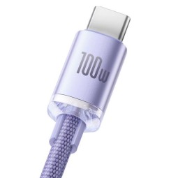 Baseus Crystal Shine USB-C Cable 1,2m Purple
