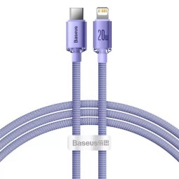 Baseus Crystal Shine USB-C Lightning Cable 20W 2m Purple